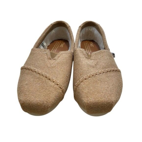 TOMS NIB Womens Seasonal Classic Wool/Faux Shearling Lined Slip On Toffee Size 7 - Picture 6 of 11